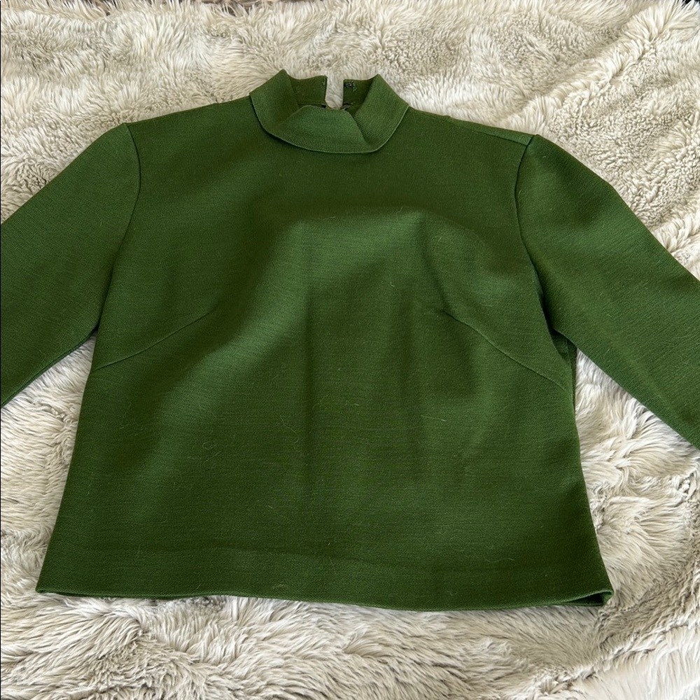Green Mock Neck Sweater